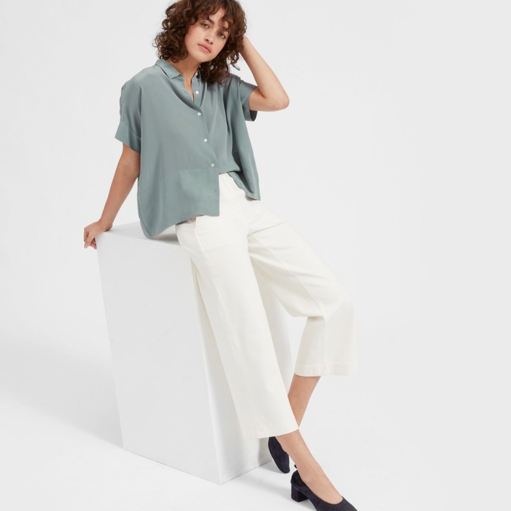 ISO Everlane Silk Short-Sleeve Square Shirt